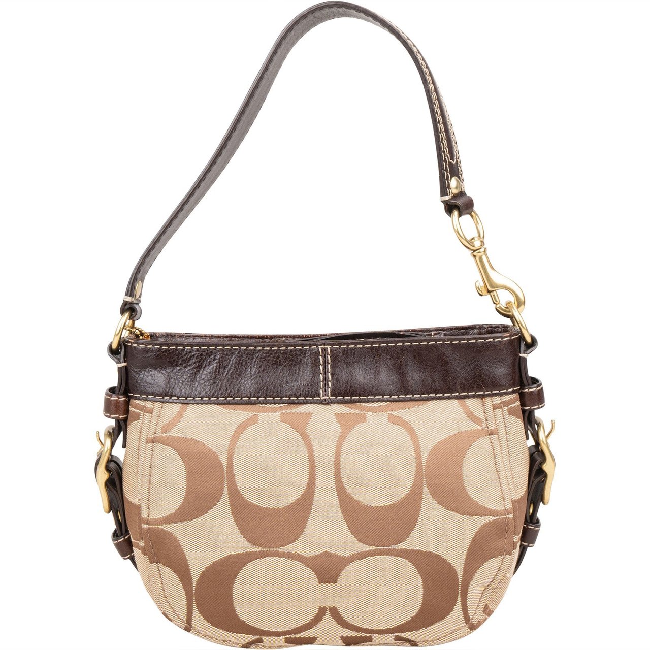 Coach Coach Monogram Signature Soho Demi Shoulder Bag Beige
