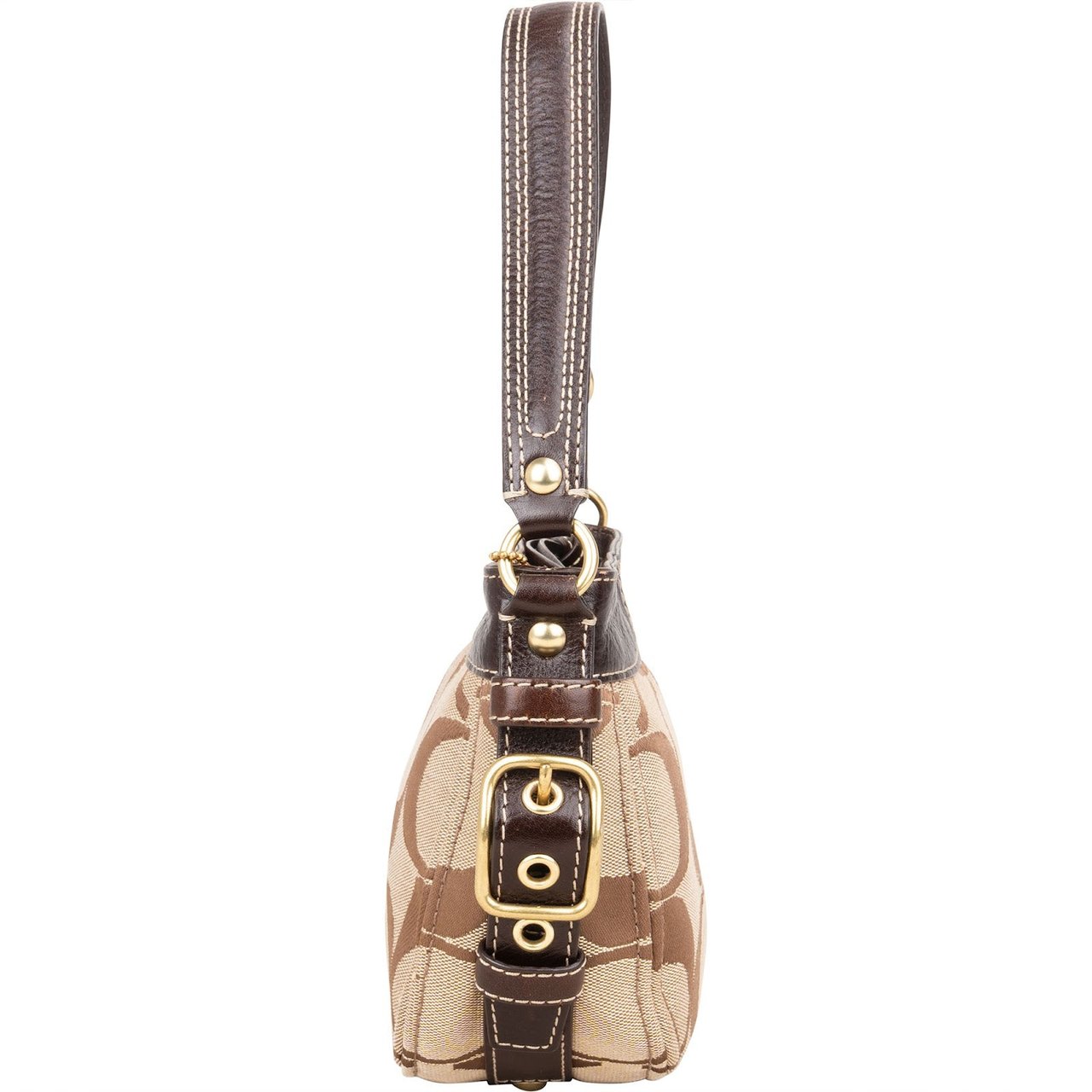 Coach Coach Monogram Signature Soho Demi Shoulder Bag Beige