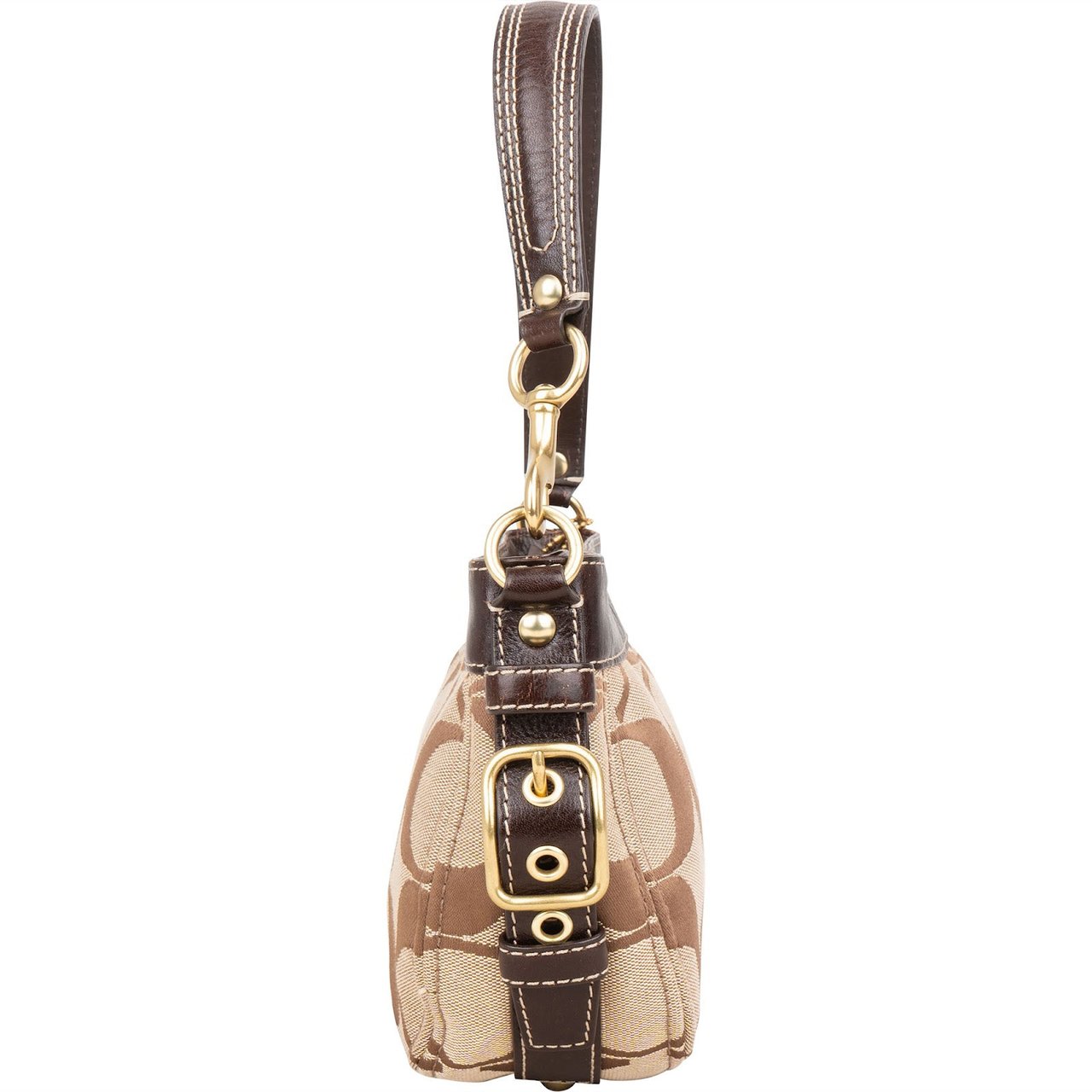 Coach Coach Monogram Signature Soho Demi Shoulder Bag Beige