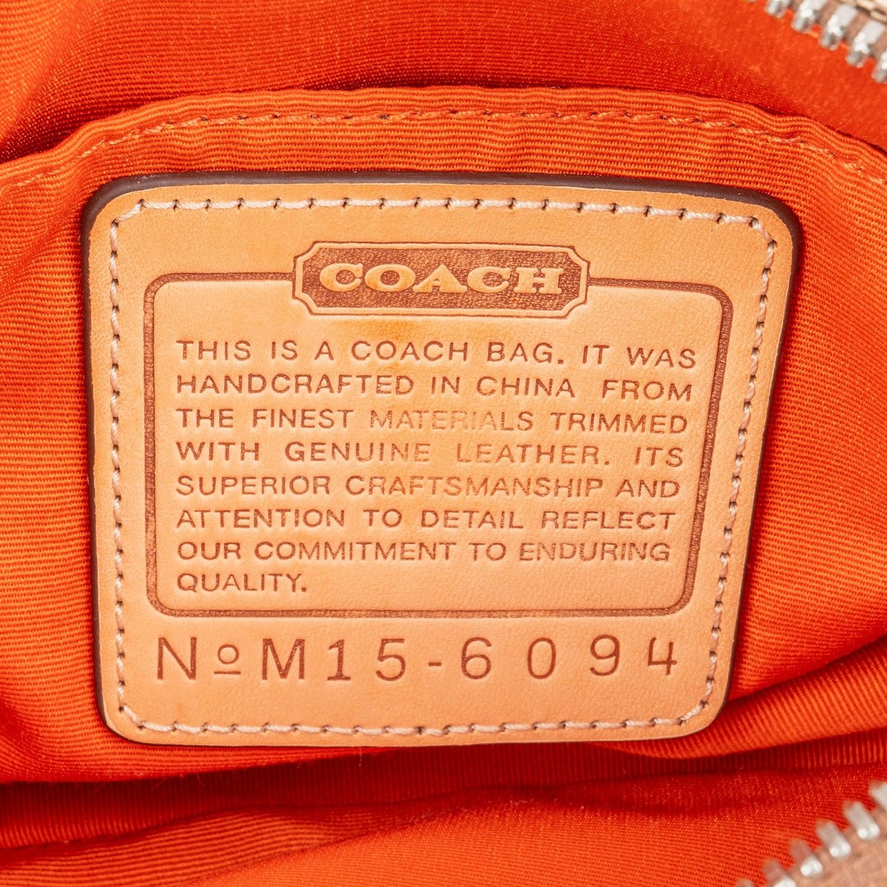 Coach Coach Signature Monogram Pochette Handbag Bruin