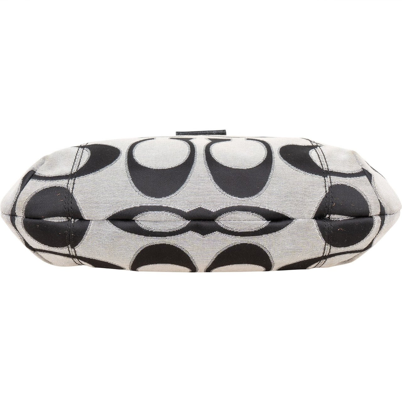 Coach Coach Monogram Signature Black and Grey Shoulder Bag Zwart