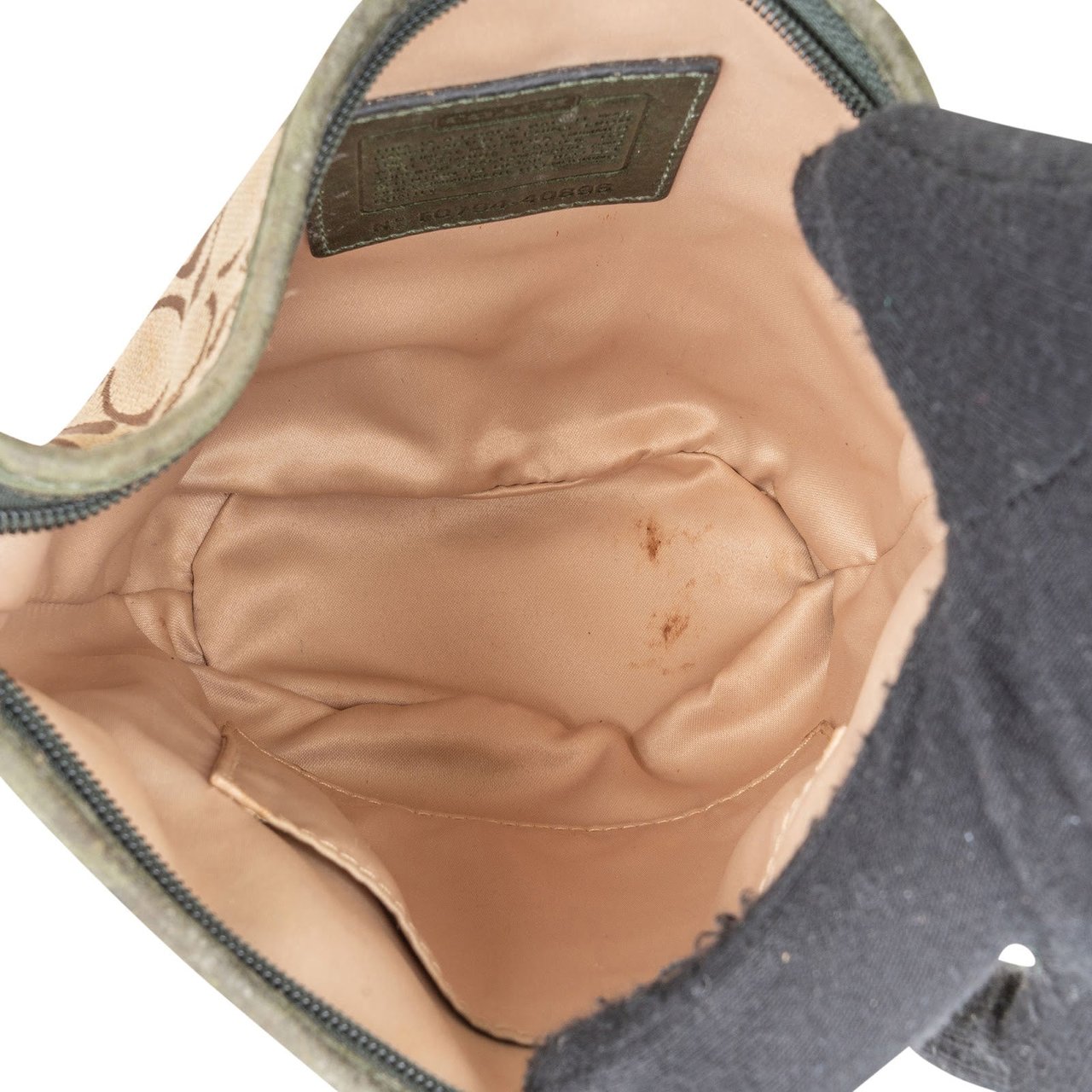 Coach Coach Monogram Signature Small Bucket Shoulder Bag Beige