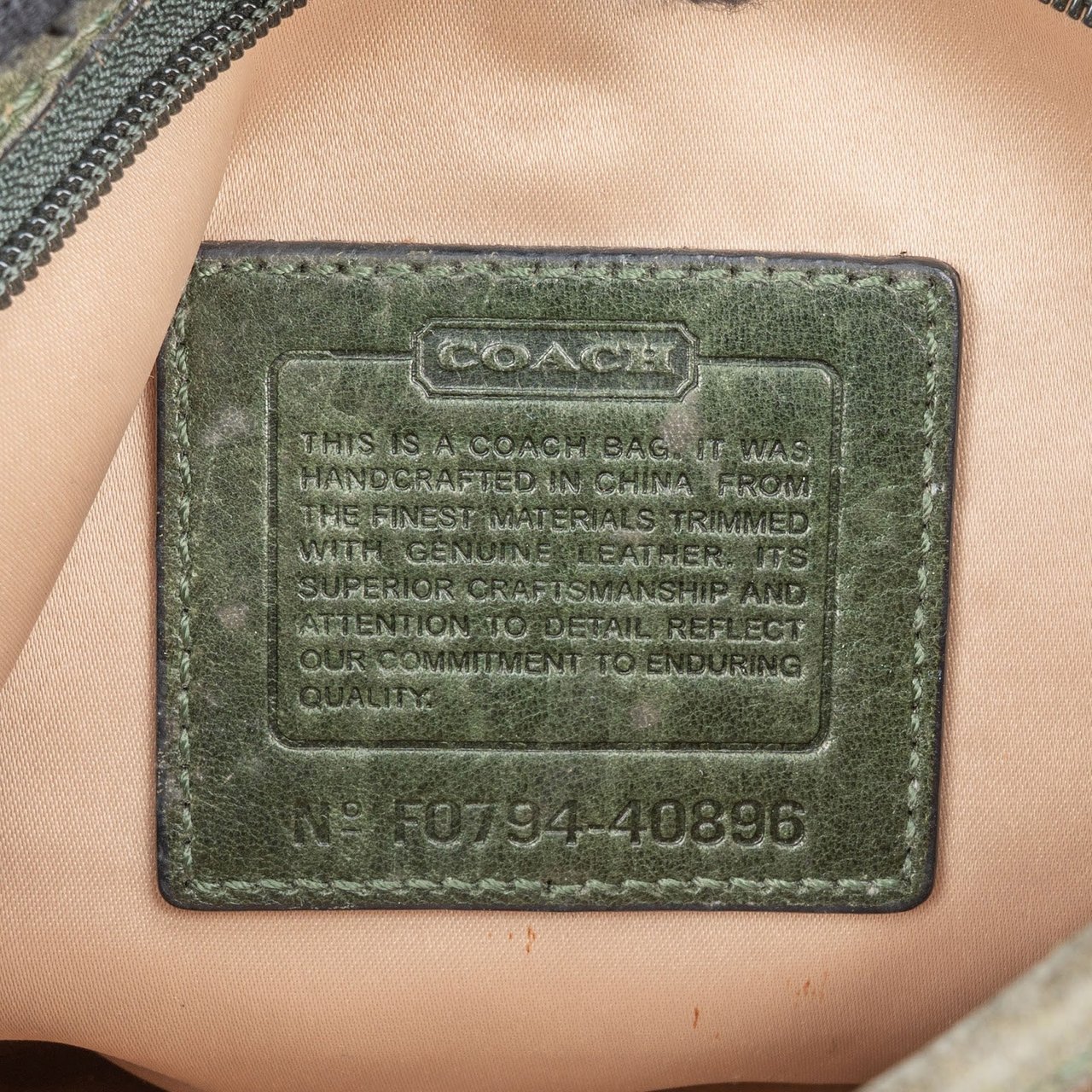 Coach Coach Monogram Signature Small Bucket Shoulder Bag Beige