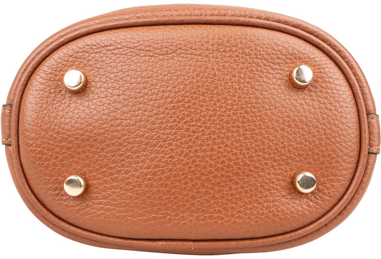 Coach Coach Monogram Signature Multicolor Stripe Mini Bucket Handbag Bruin