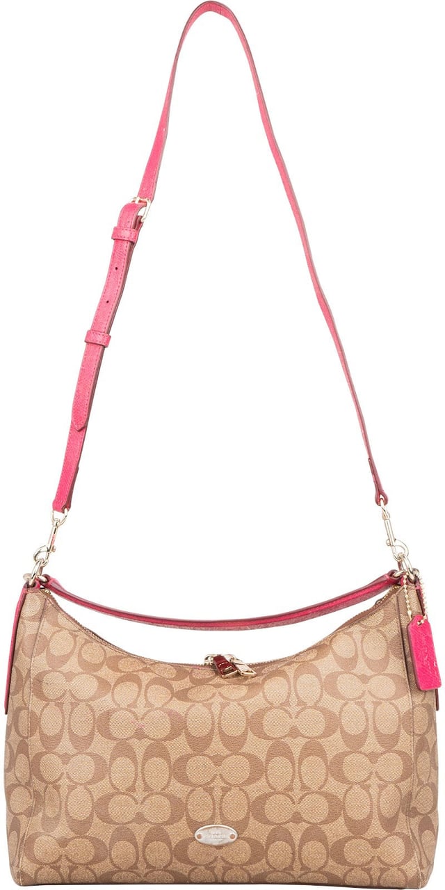 Coach Coach Monogram Signature East West Celeste Hobo Handbag Bruin