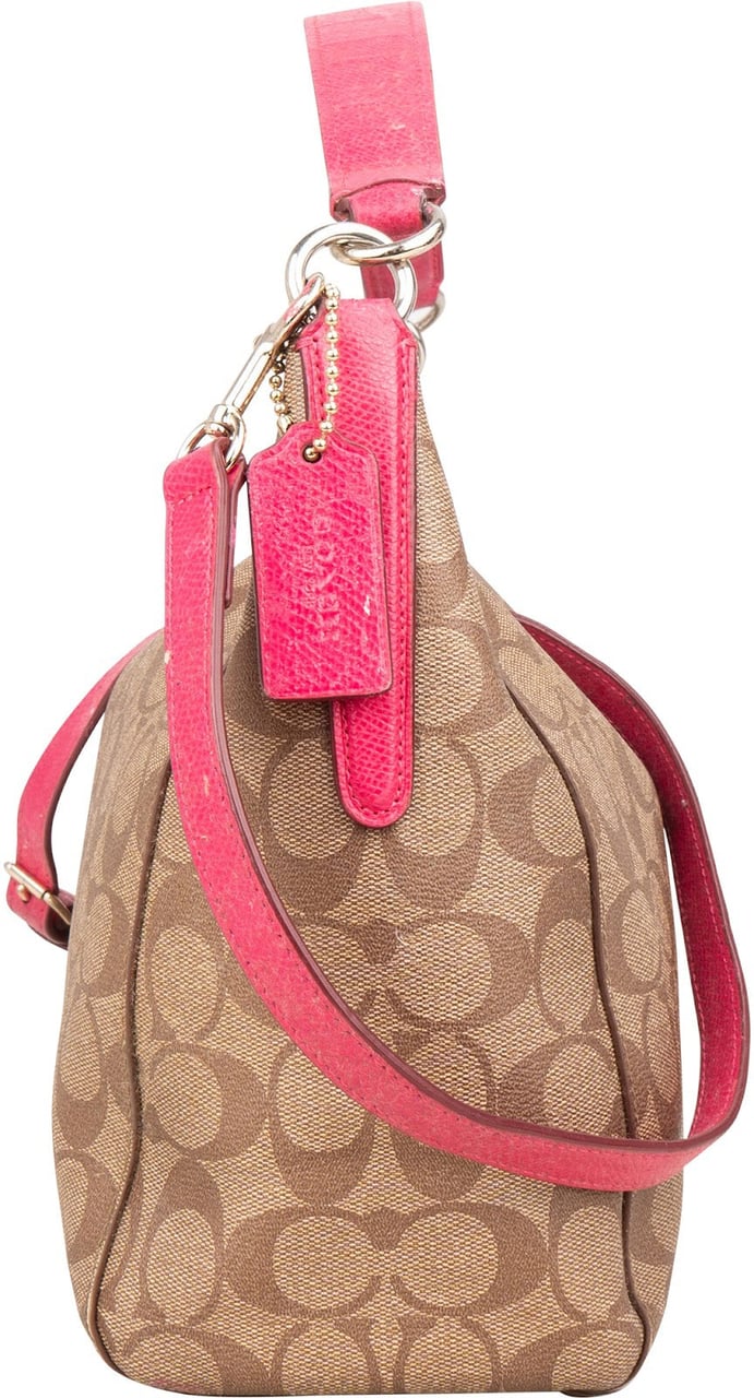 Coach Coach Monogram Signature East West Celeste Hobo Handbag Bruin