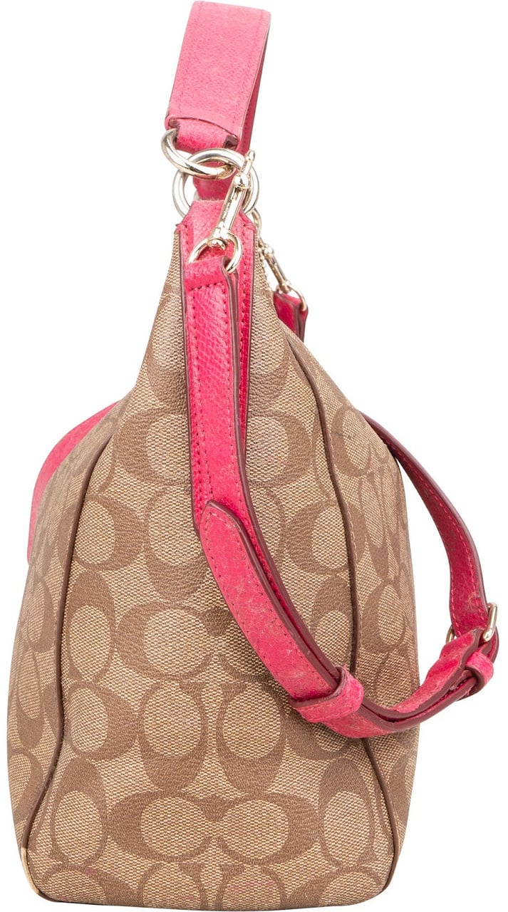 Coach Coach Monogram Signature East West Celeste Hobo Handbag Bruin