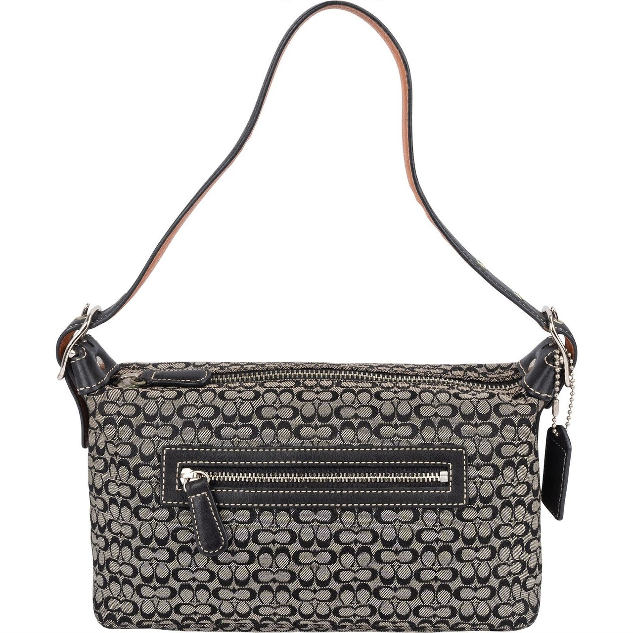 Coach Coach Mini Monogram Signature Demi Pouch Handbag Zwart