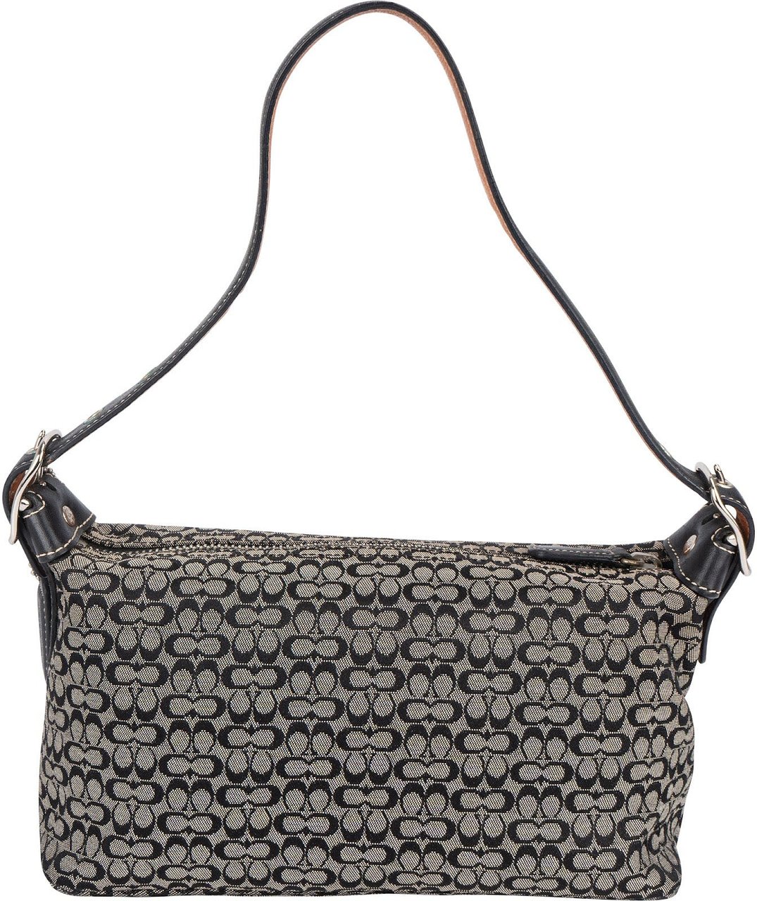 Coach Coach Mini Monogram Signature Demi Pouch Handbag Zwart