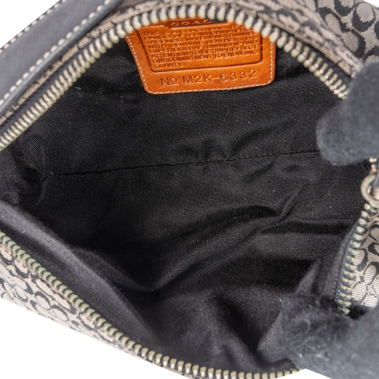 Coach Coach Mini Monogram Signature Demi Pouch Handbag Zwart