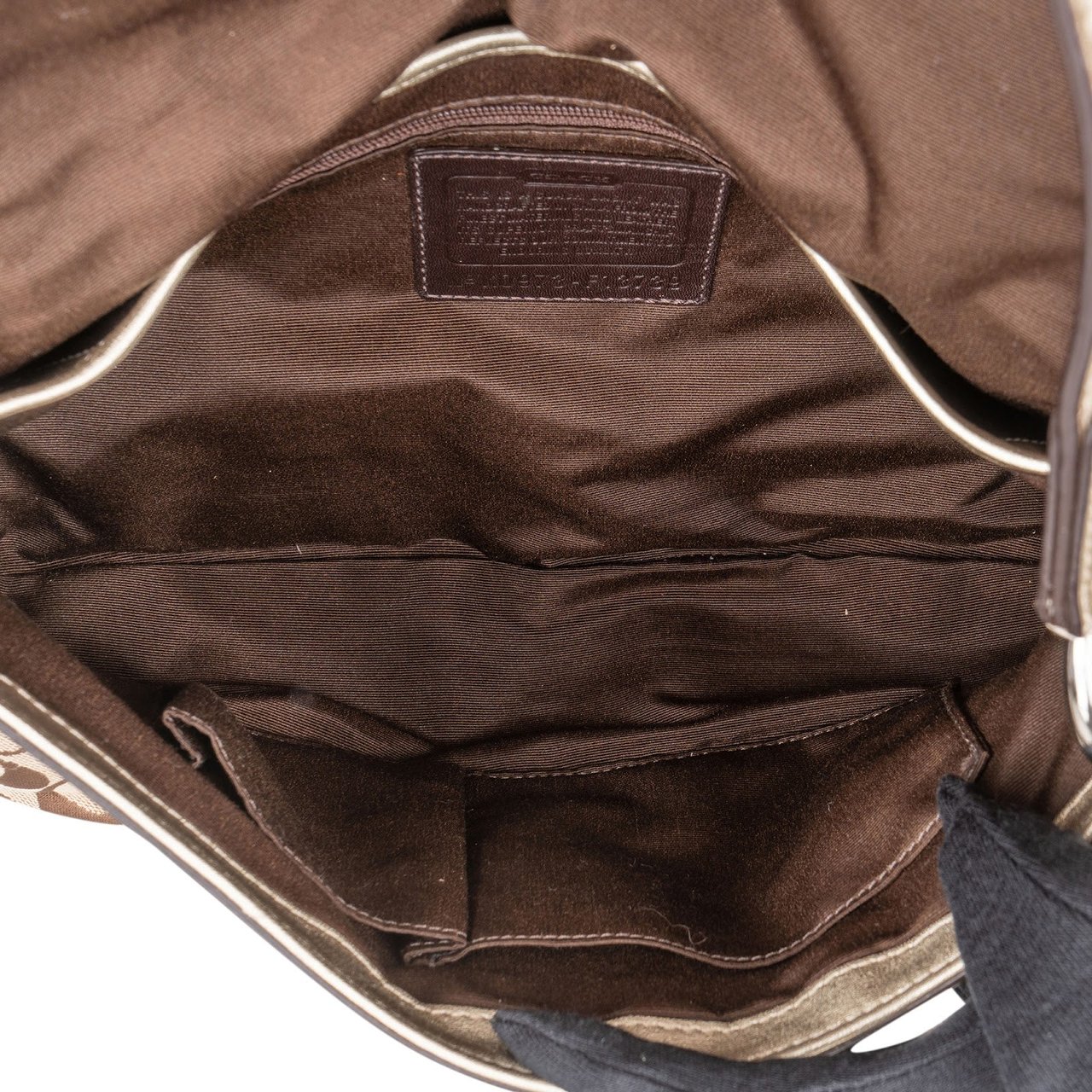 Coach Coach Monogram Soho Signature Flap Shoulder Bag Bruin