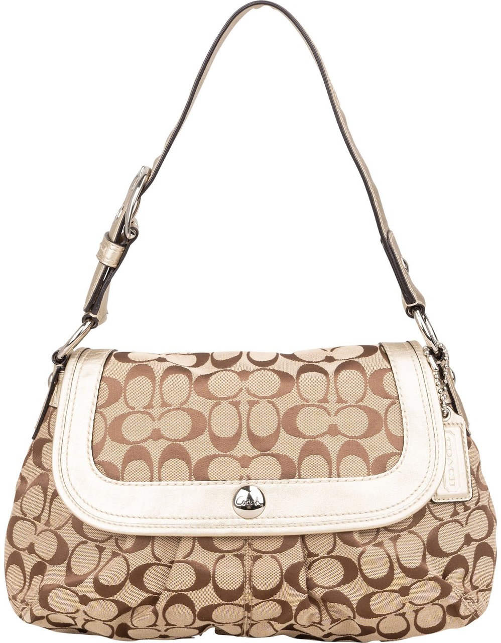 Coach Coach Monogram Soho Signature Flap Shoulder Bag Bruin