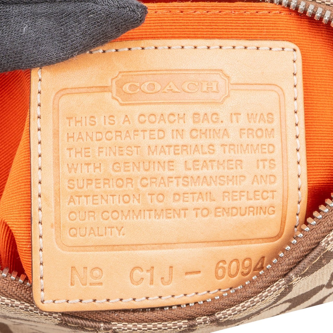 Coach Coach Monogram Signature Canvas Demi Handbag Bruin