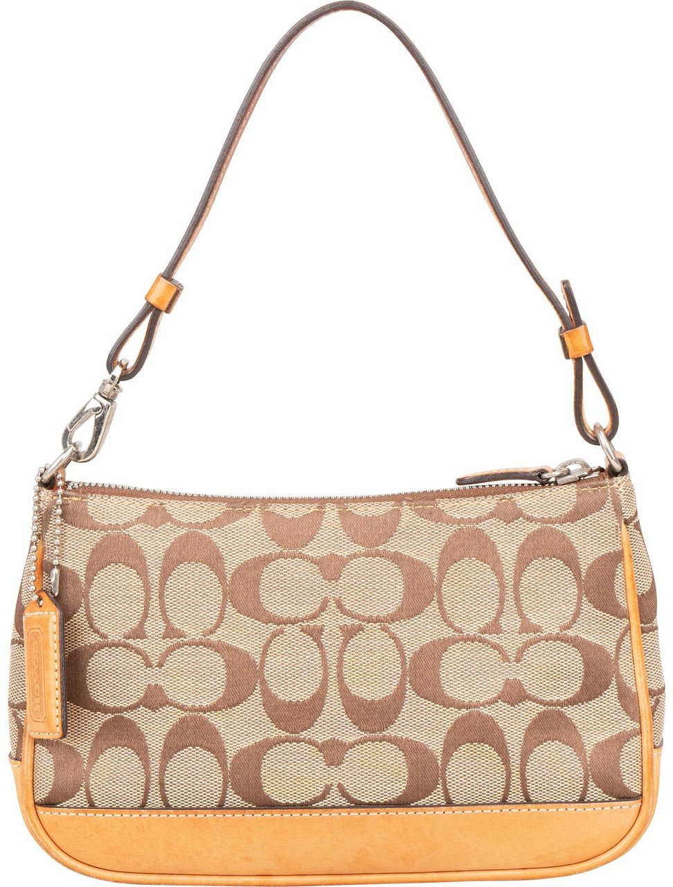 Coach Coach Monogram Signature Canvas Demi Handbag Bruin