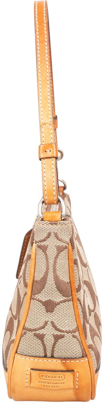 Coach Coach Monogram Signature Canvas Demi Handbag Bruin