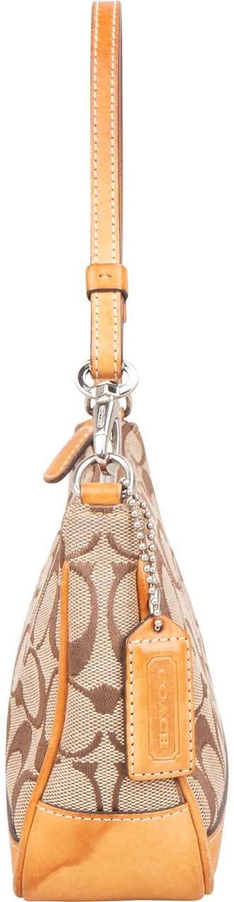 Coach Coach Monogram Signature Canvas Demi Handbag Bruin