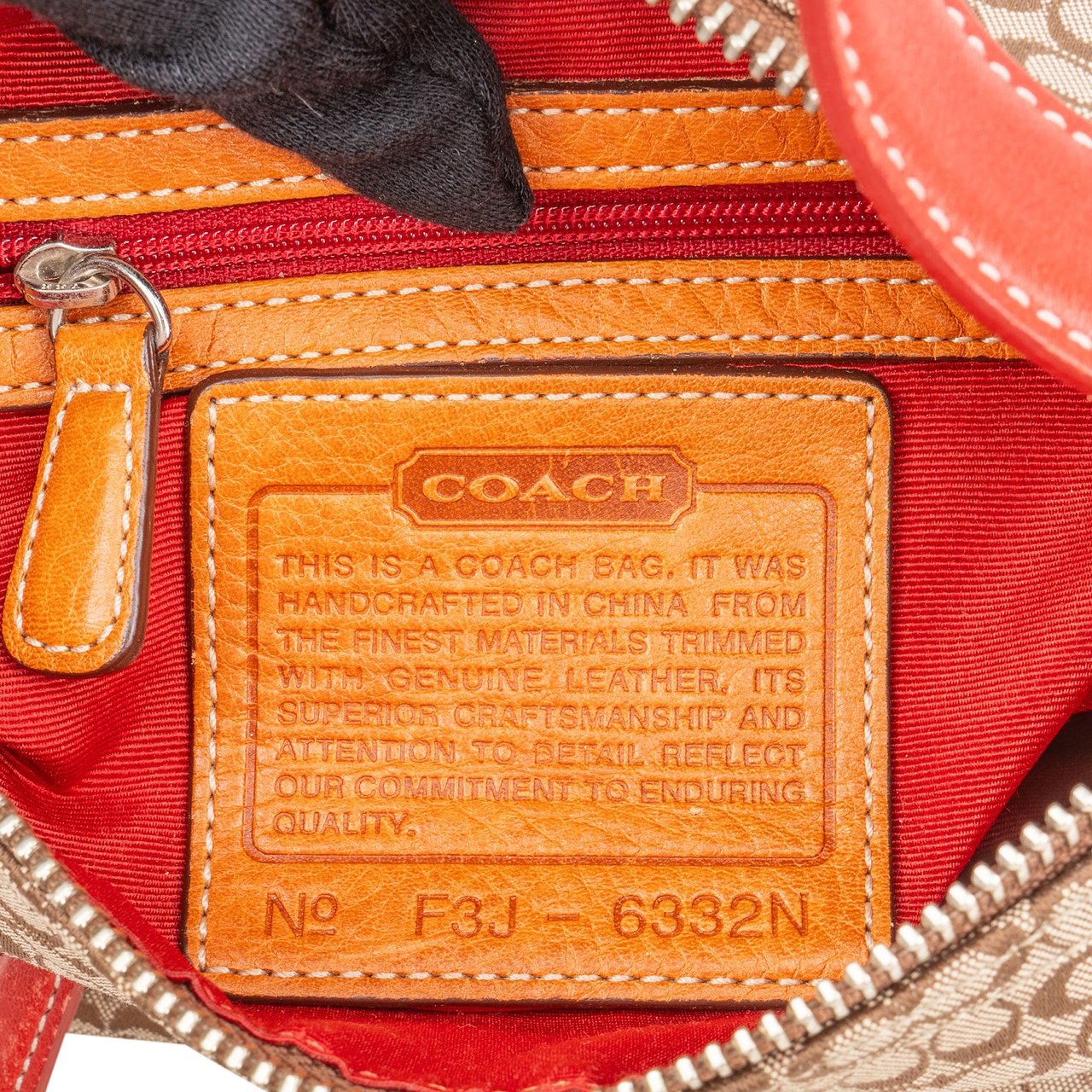 Coach Monogram Signature Demi Pochette Shoulder Bag Beige