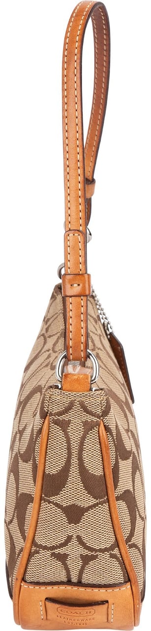 Coach Coach Monogram Signature Canvas Demi Handbag Bruin