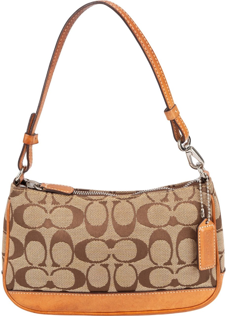 Coach Coach Monogram Signature Canvas Demi Handbag Bruin