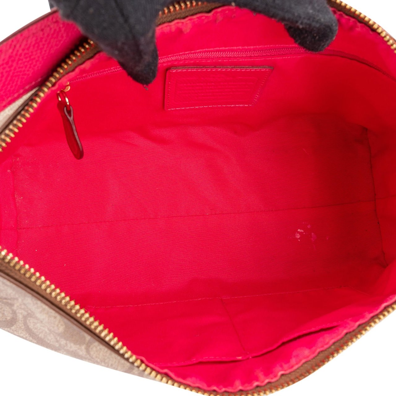 Coach Coach Monogram Signature Mia Hobo Shoulder Bag Bruin