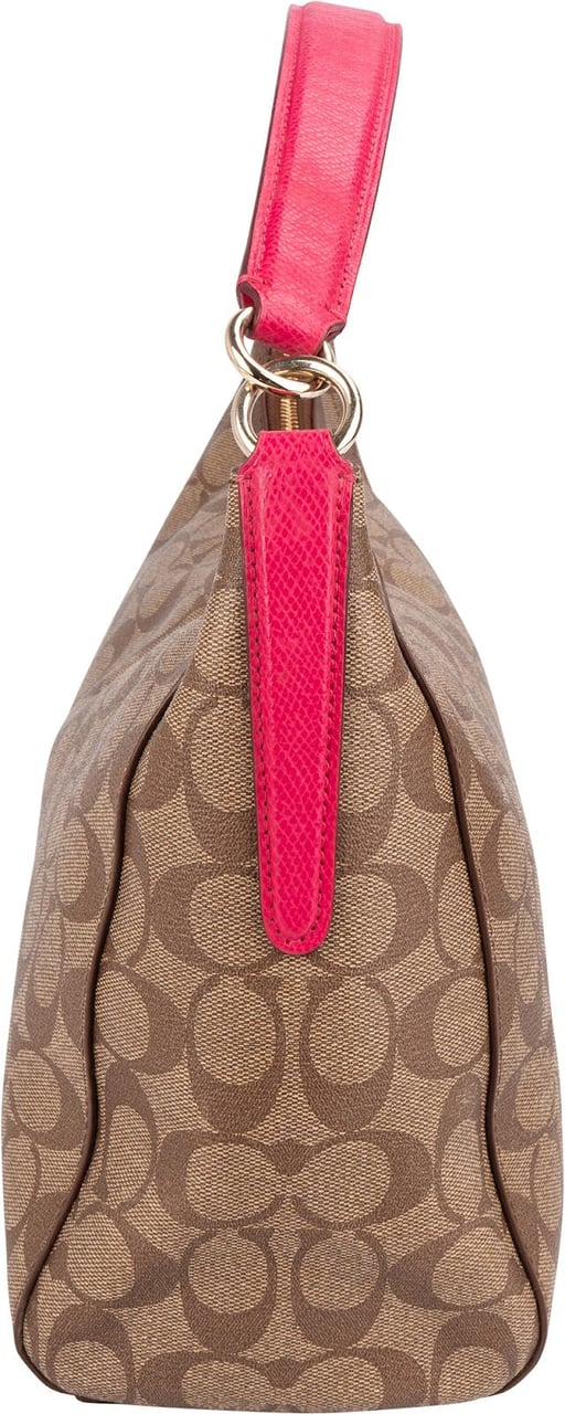 Coach Coach Monogram Signature Mia Hobo Shoulder Bag Bruin