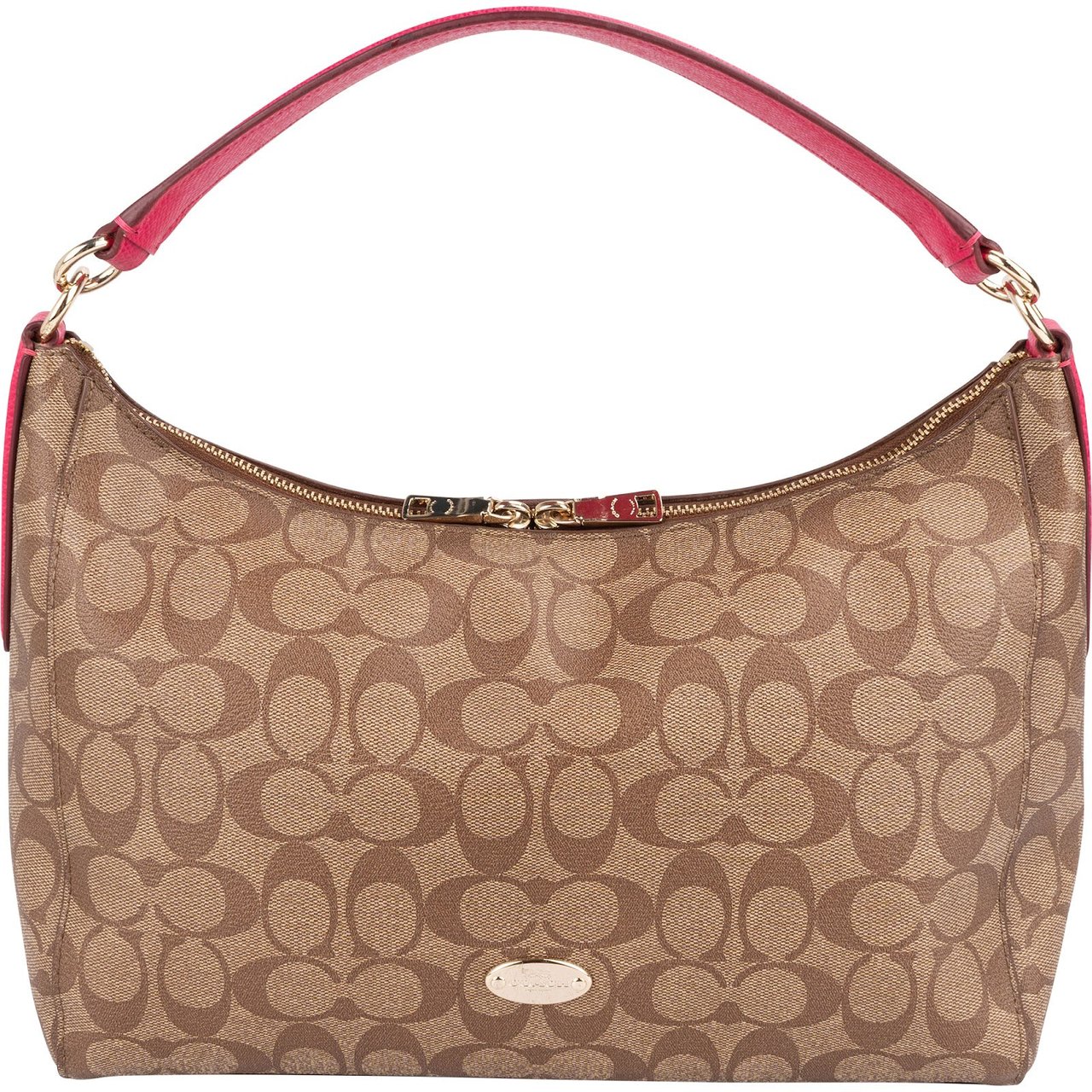 Coach Coach Monogram Signature Mia Hobo Shoulder Bag Bruin