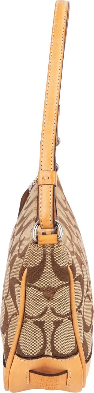 Coach Coach Monogram Signature Demi Handbag Bruin