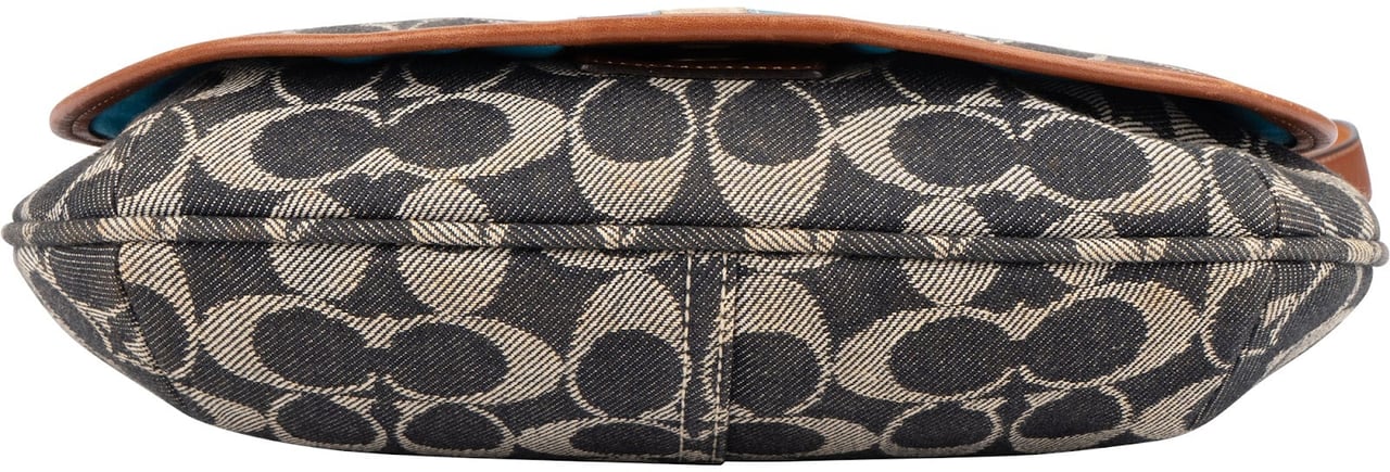 Coach Coach Monogram Signature Stripe Saddle Crossbody Bag Divers