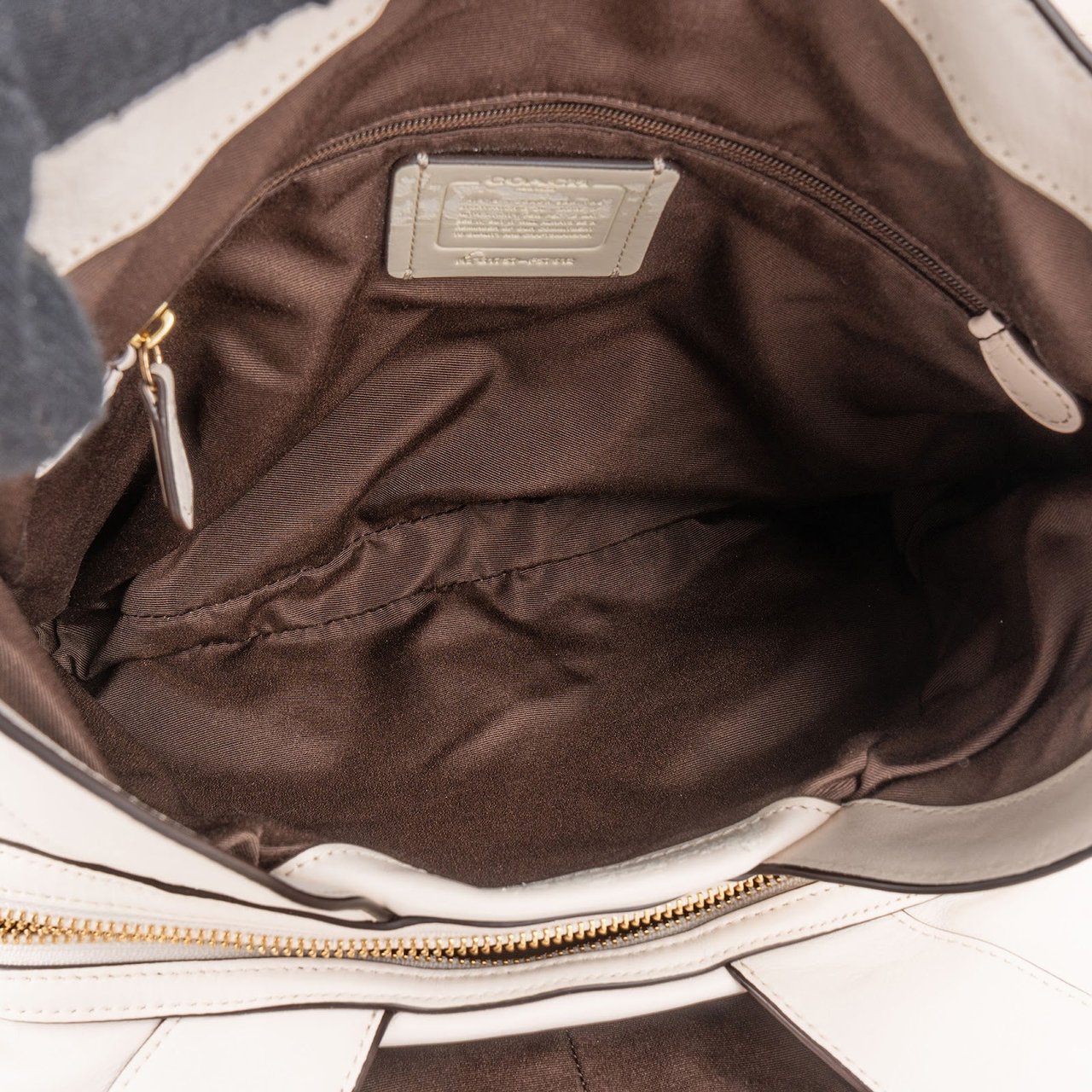 Coach Coach Monogram Signature Jacquard Hallie Shoulder Bag Beige