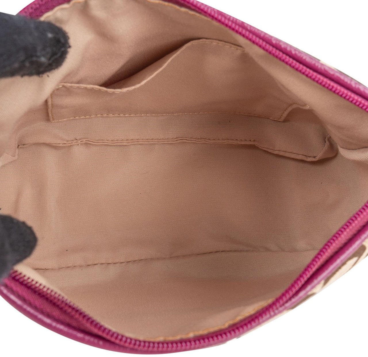 Coach Coach Monogram Signature Demi Pouch Handbag Bruin