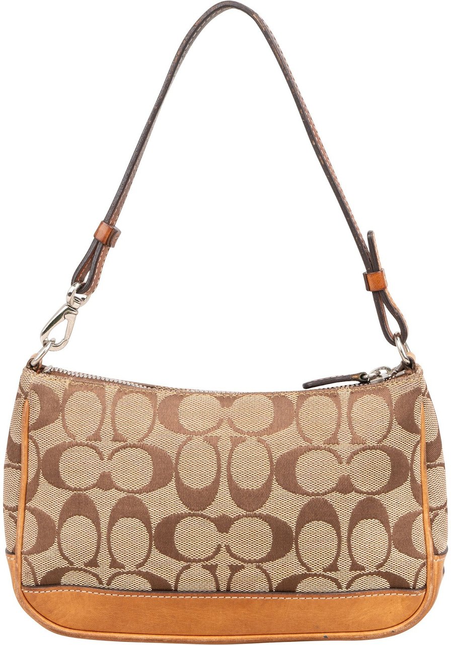 Coach Coach Monogram Signature Demi Handbag Bruin