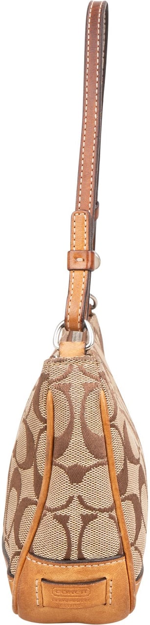 Coach Coach Monogram Signature Demi Handbag Bruin