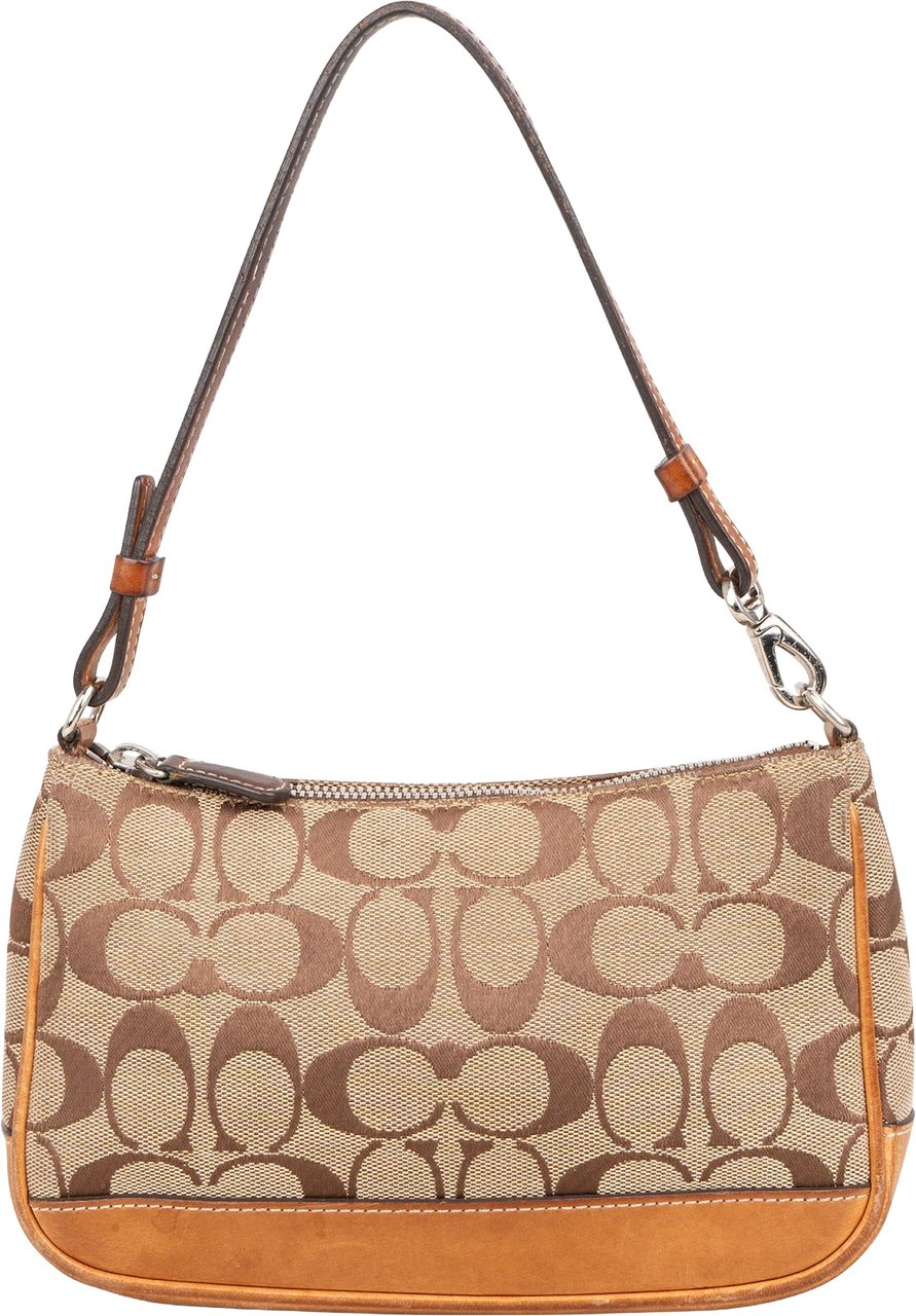 Coach Coach Monogram Signature Demi Handbag Bruin