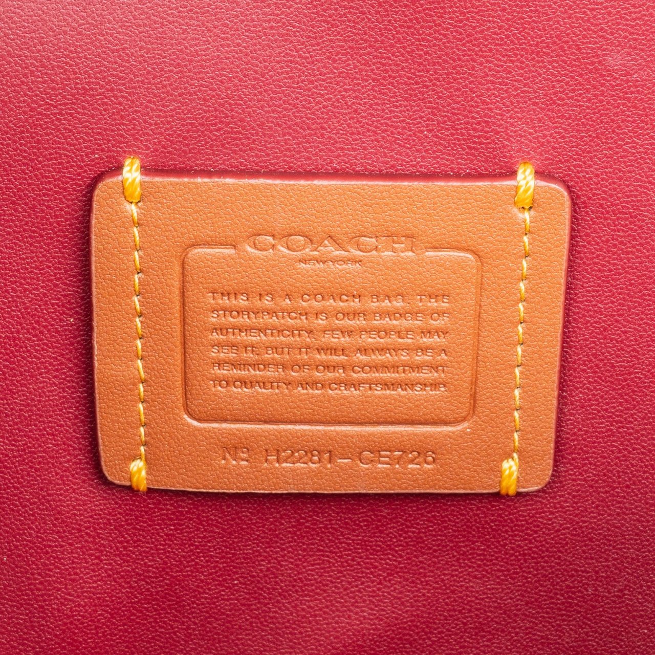 Coach Monogram Signature Canvas Heart Crossbody Bag Bruin