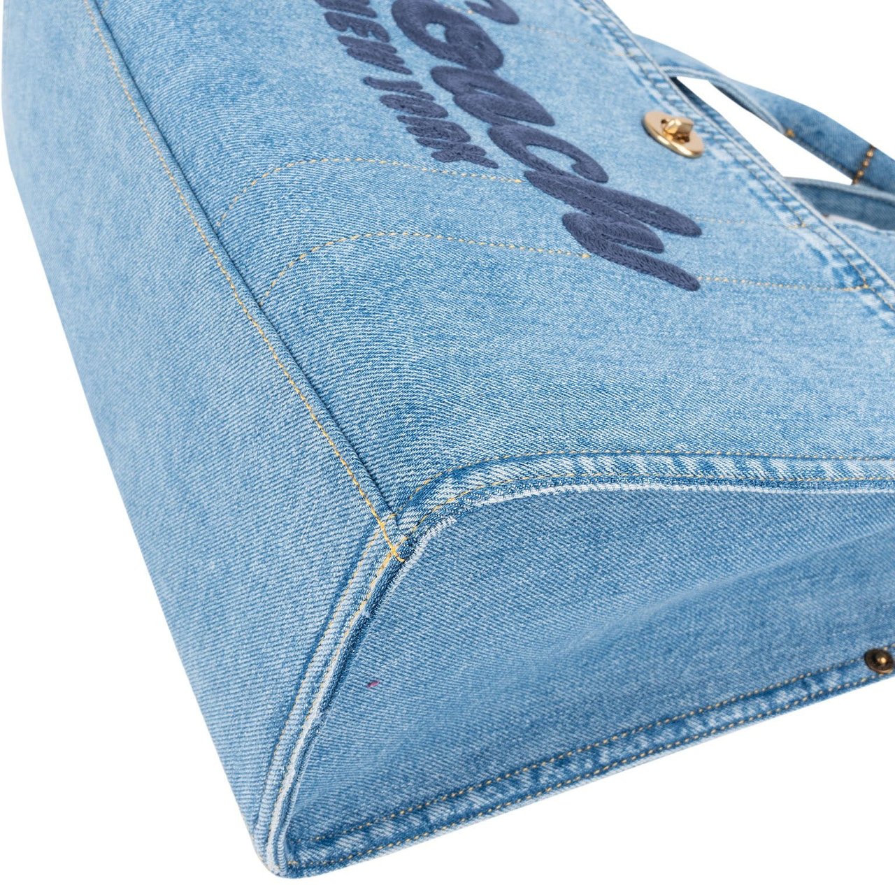 Coach Denim Cargo Tote Handbag Blauw