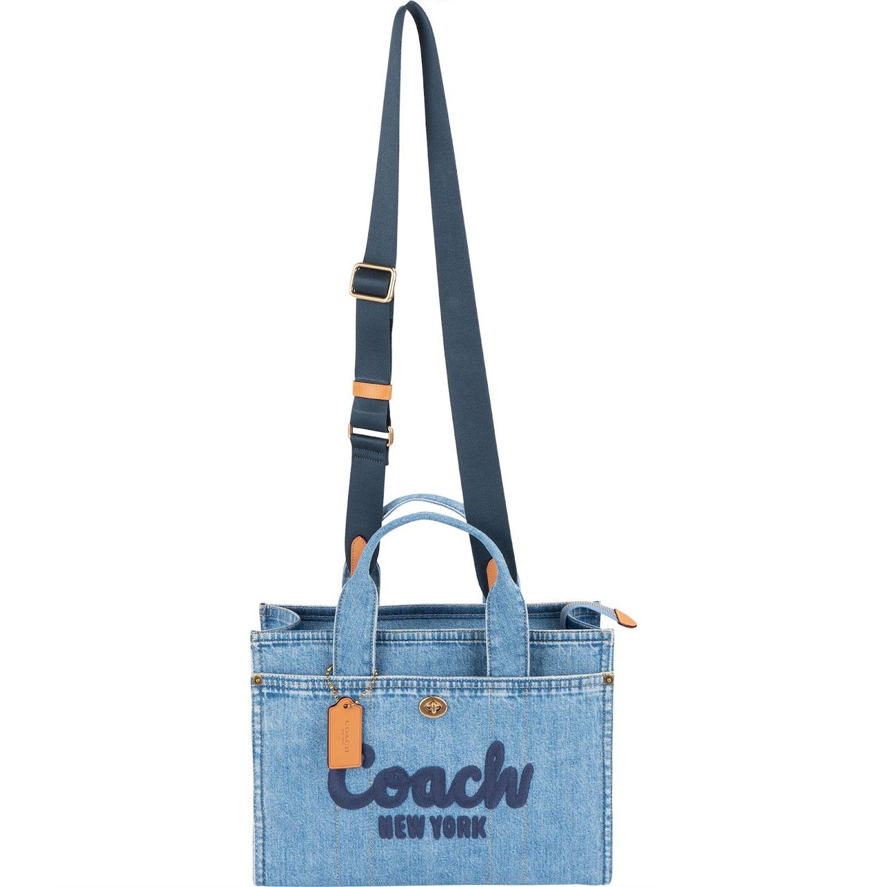 Coach Denim Cargo Tote Handbag Blauw