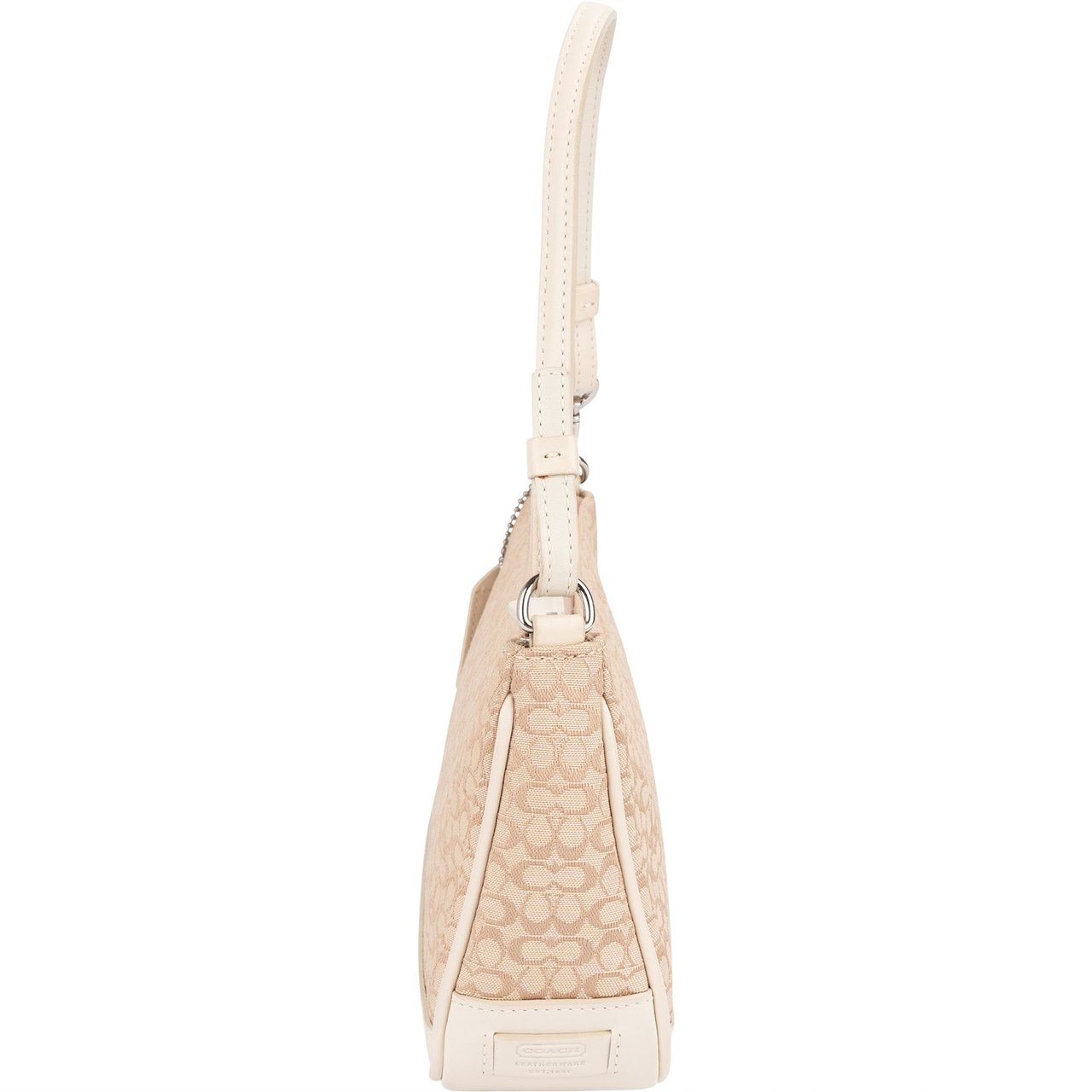 Coach Mini Signature Monogram Pochette Handbag Beige