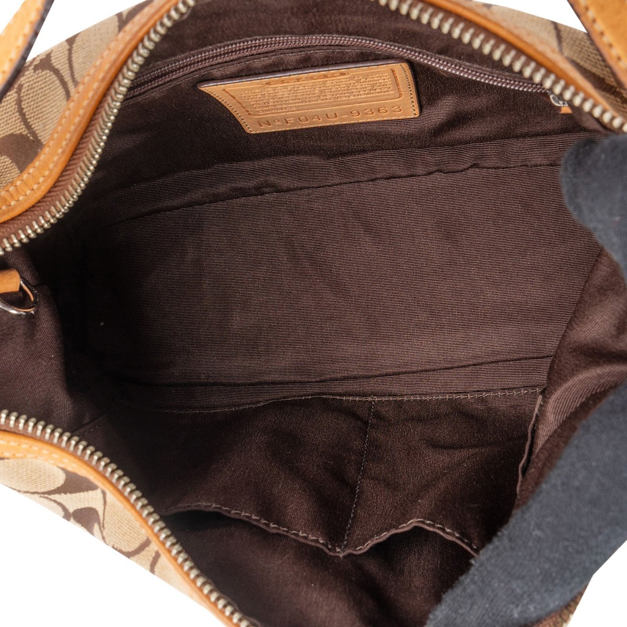 Coach Coach Monogram Signature Pouch Shoulder Bag Bruin