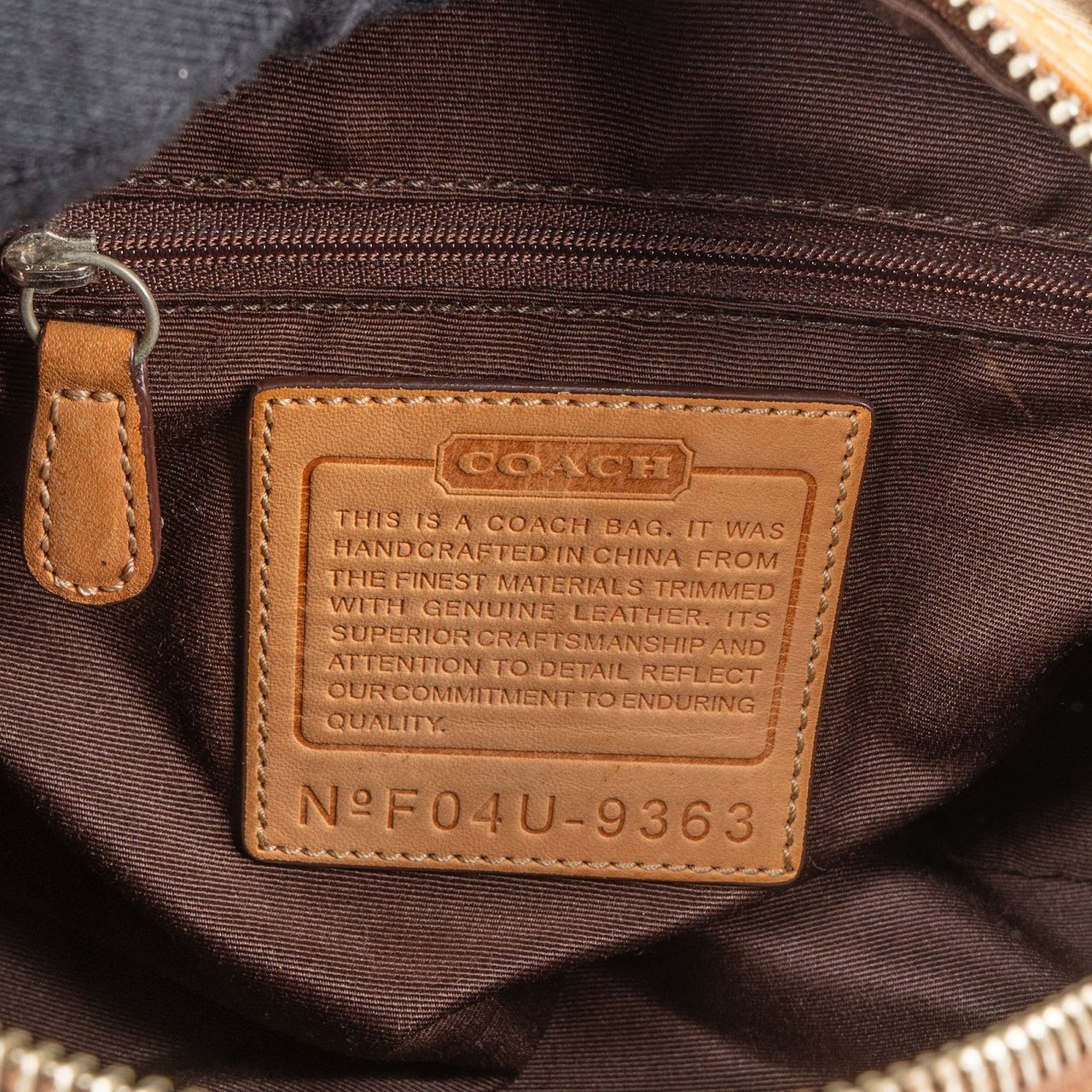 Coach Coach Monogram Signature Pouch Shoulder Bag Bruin