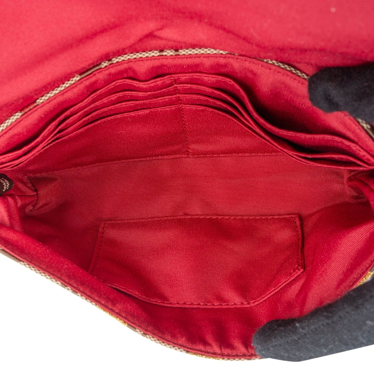 Coach Coach Monogram Signature Metallic Leather Heart Dot Pochette Handbag Beige