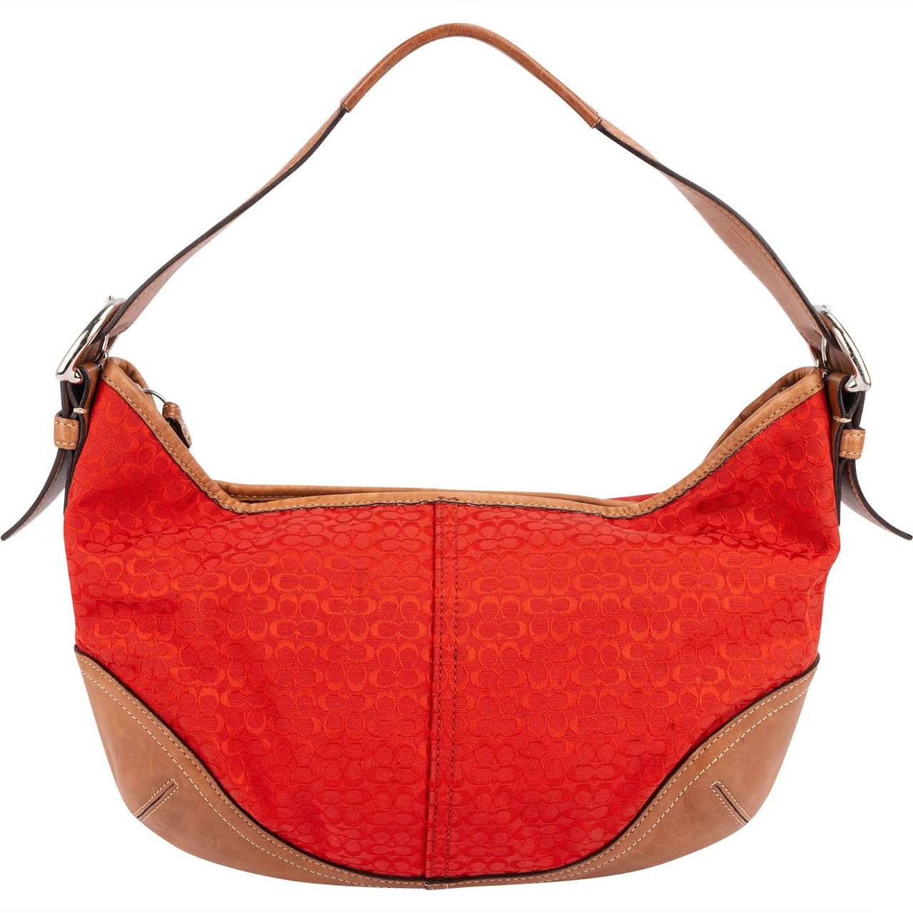 Coach Mini Monogram Signature Red Soho Hobo Shoulder Bag Rood