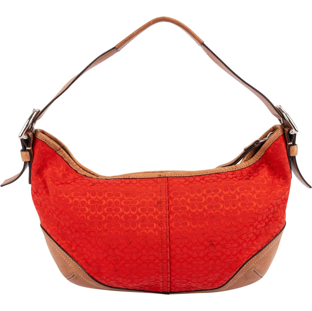 Coach Mini Monogram Signature Red Soho Hobo Shoulder Bag Rood