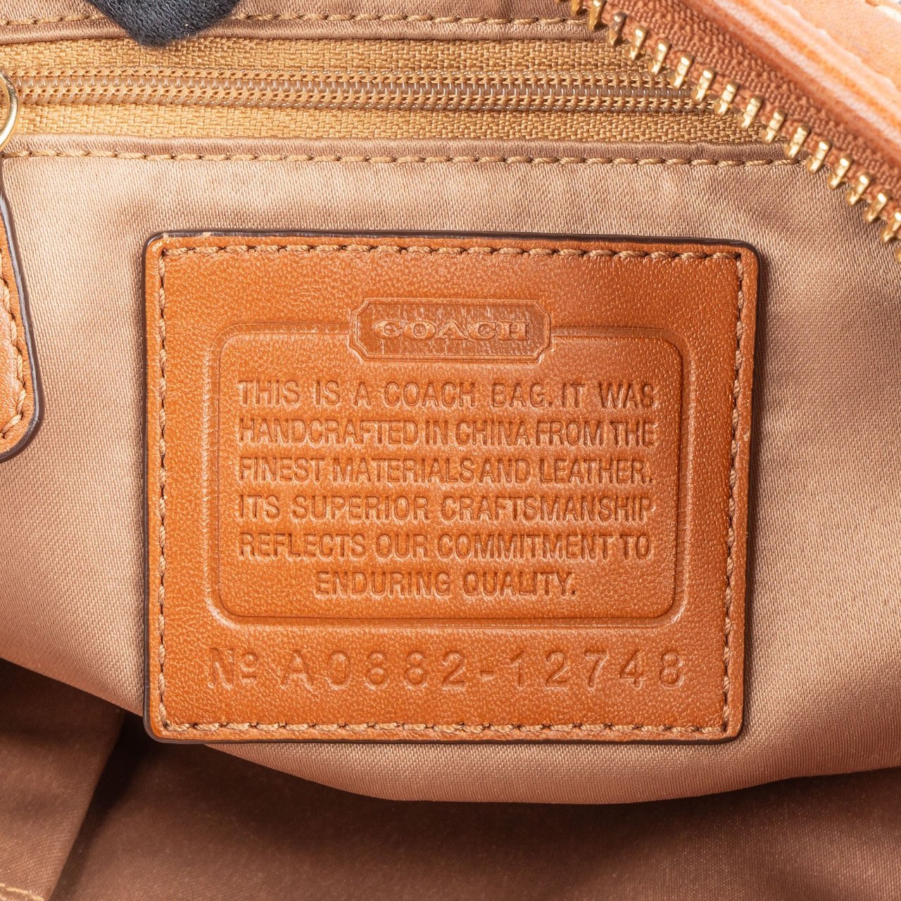 Coach Monogram Signature Denim and Leather Ergo Shoulder Bag Blauw