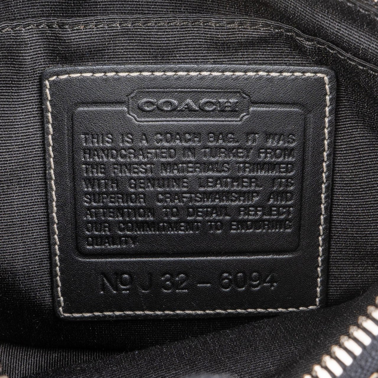 Coach Coach Signature Monogram Pochette Handbag Zwart