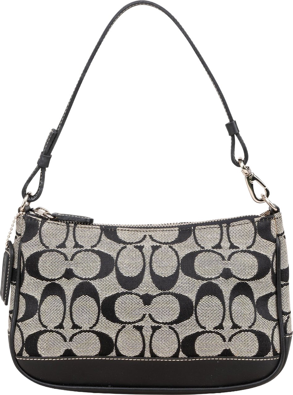 Coach Coach Signature Monogram Pochette Handbag Zwart