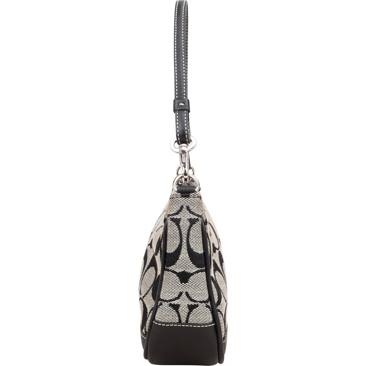 Coach Coach Signature Monogram Pochette Handbag Zwart