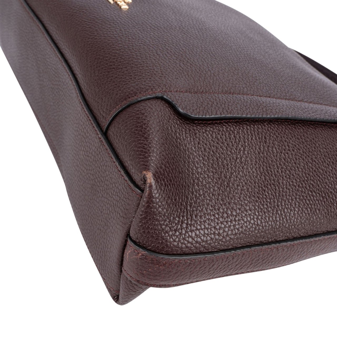 Coach Pebbled Leather Hadley Hobo Shoulder Bag Bruin
