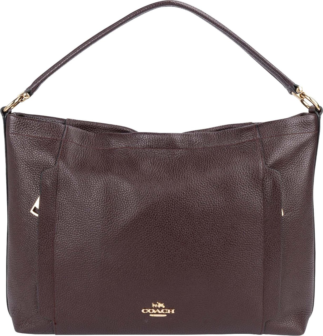 Coach Pebbled Leather Hadley Hobo Shoulder Bag Bruin
