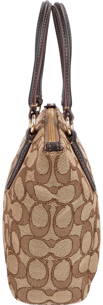 Coach Coach Monogram Signature Gallery Mini Handbag Bruin