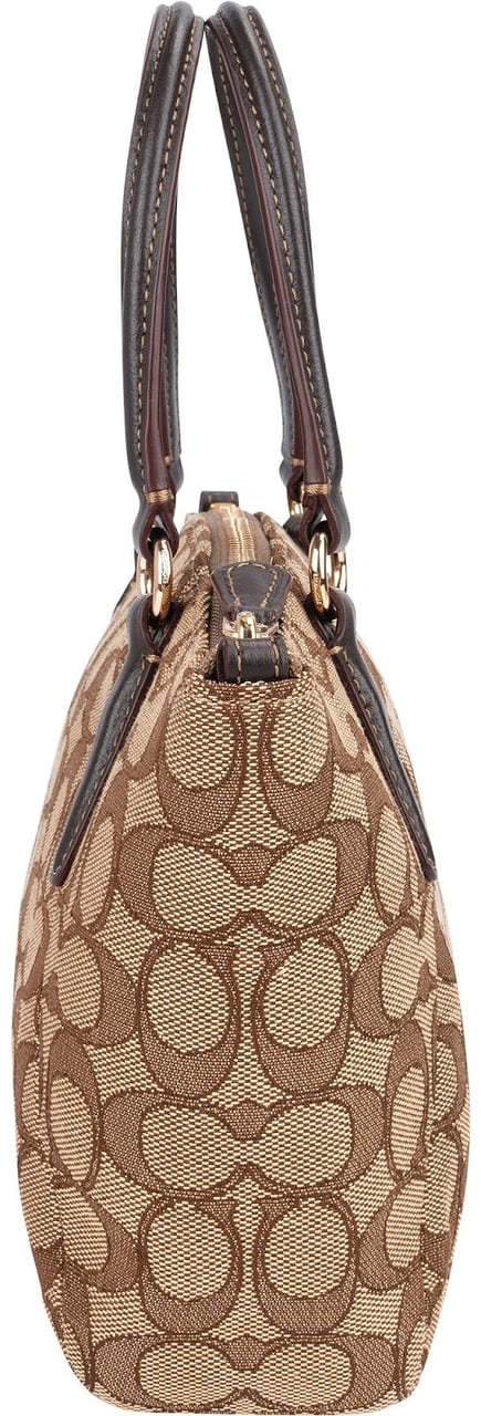 Coach Coach Monogram Signature Gallery Mini Handbag Bruin